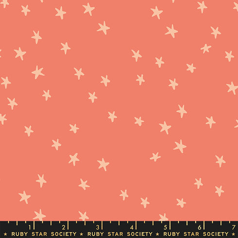 Starry Papaya - Ruby Star Society Sold by the Half Yard